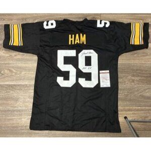 Jack Ham Autographed/Signed Pro Style Black XL Jersey HOF JSA